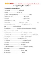 Bài tập Tiếng Anh lớp 5 số 5