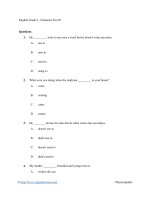 English grade 9   grammar test 01 