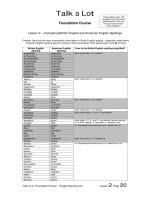 talfc comparing british english and american english spellings 