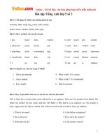 Bài tập Tiếng Anh lớp 5 số 2