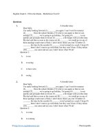 English grade 8   fill in the blanks   multichoice test 02 