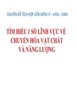 TÍCH HỢP LIÊN MÔN CHUYỂN HÓA VẬT CHẤT VÀ NĂNG LƯỢNG