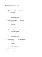 English future continuous tense   test 01 