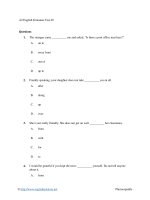 A2 english grammar test 02 
