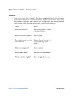 English grade 6   reading   matching test 02 