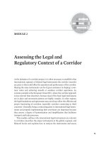 Assessing the Legal and Regulatory Context of a Corridor