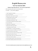 question tags using verbs be do and have past tense 1 brb9 