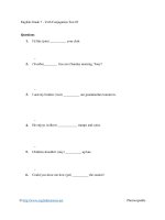 English grade 7   verb conjugation test 03 