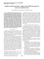 Method for removing motion artifacts from fNIRS data using ICA and an acceleration sensor 