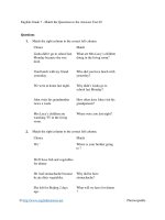 English grade 7   match the questions to the answers test 02 