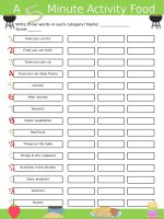 39957 a 5 minute activity food 