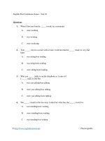 English past continuous tense   test 01 