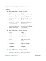 English grade 7   match the questions to the answers test 01 