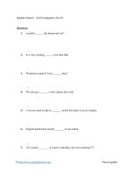 English grade 8   verb conjugation test 01 