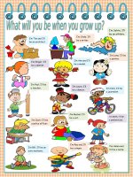 3224 what will you be when you grow up  jobs present simple and future will 2 tasks 2 pages editable 