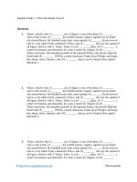 English grade 7   fill in the blanks test 03 