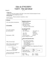 Giáo án Tiếng Anh 6 unit 8: Out and about