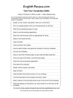 using a computer to write a letter verbs sequencing 