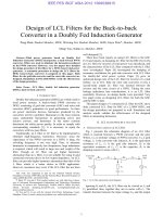 Design of LCL filters for the back to back converter in a doubly fed induction generator 