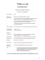 talkalot intermediate book 1 past perfect 