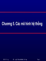 Chương 5  các mô hình hệ thống 