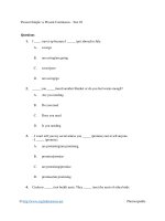 Present simple vs present continuous   test 03 