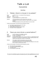 talk a lot 1 role plays food and drink 