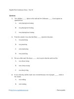 English past continuous tense   test 03 