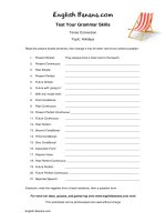 holidays tense conversion 