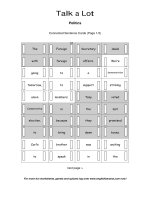 politics connected sentence cards 