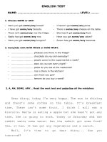 3650 english test some any 