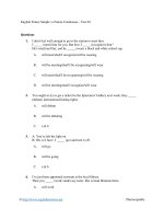 English future simple vs future continuous   test 02 