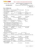 bo de thi hoc ki 1 mon tieng anh lop 11 truong thpt tam giang thua thien hue nam 2014 2015 