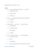 English past simple vs past continuous   test 01 