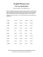 spot the anagram dolch spelling test 6 