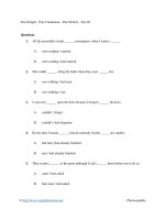 Past simple   past continuous   past perfect   test 03 
