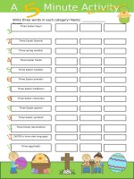 45890 a 5 minute activity easter 