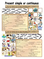 11525 present simple or continuous  elementary  fully editable  with key 