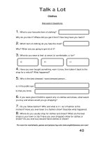 talk a lot 1 discussion questions clothes 