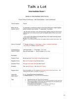 talkalot intermediate book 1 future perfect continuous 