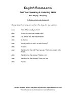 role play buying a ham and cheese roll esl8 