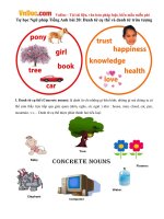 Tự học Ngữ pháp Tiếng Anh bài 20: Danh từ cụ thể và danh từ trừu tượng