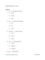 English past simple tense   test 01 