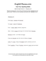 beat the spell checker 2 shopping list is7 