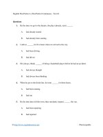 English past perfect vs past perfect continuous   test 01 