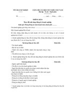 Mẫu Thông báo thay đổi nội dung đăng ký doanh nghiệp - Phụ lục II-1