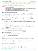 bài tập có đáp án chuyên đề tính đơn điệu của hàm số