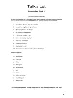 talkalot intermediate book 1 common english idioms 1 