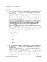 English grade 9   filling gap test 01 