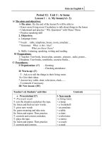 Giáo án Tiếng Anh 6 unit 3: At home